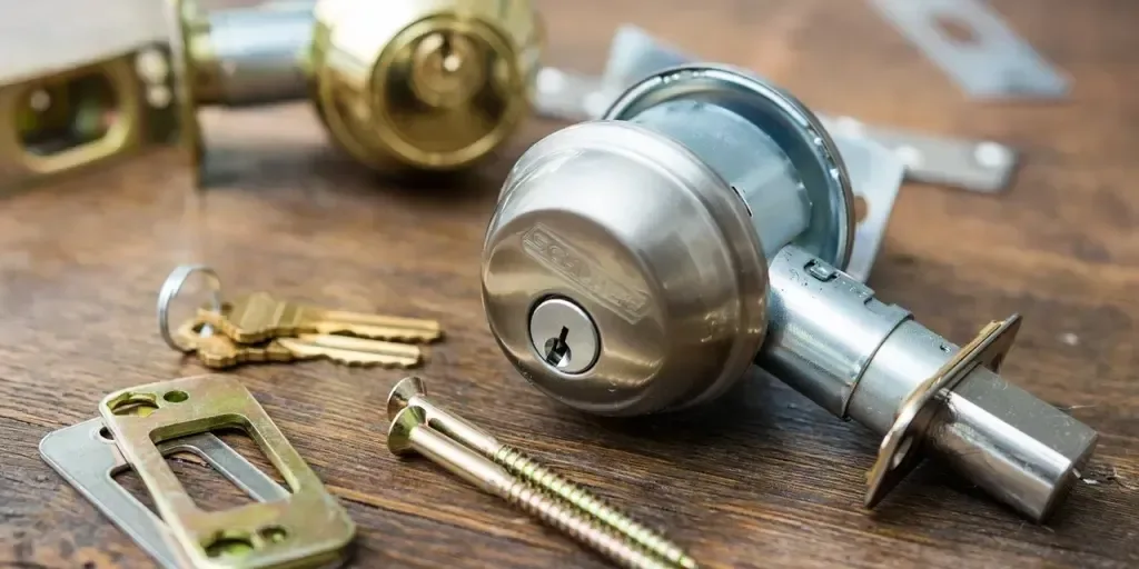 High-security deadbolt protecting a New York City home entry door