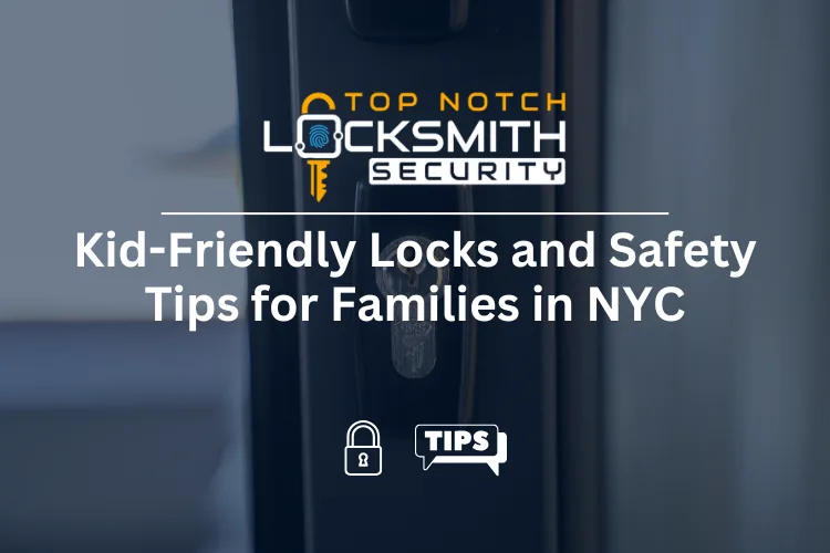 Childproofing an interior door with a high-mounted secondary lock in an NYC home
