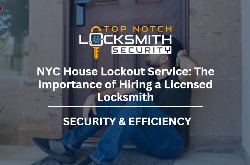 Homeowner locked out at the front door of a New York City house